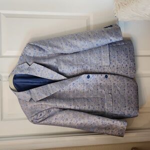 Stacy Adams mens blue floral  jacket  46R